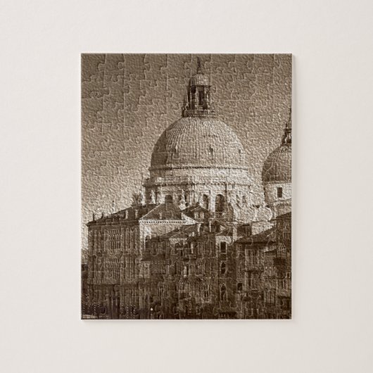 Sepia Paper Effect Venice Grand Canal Puzzle (Vertikal)
