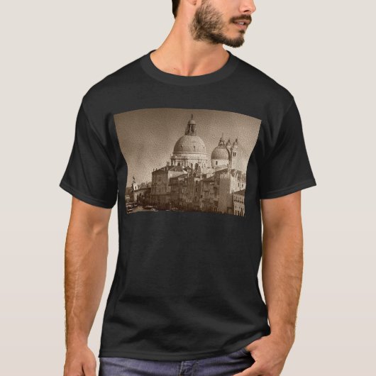 Sepia Paper Effect Venice Grand Canal T-Shirt (Vorderseite)