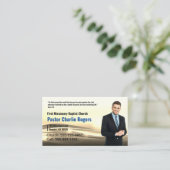 Sepia Pastor oder Deacon Foto Kirche Santa Maria d Visitenkarte (Stehend Vorderseite)