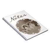 Sepia Pekingese Portrait Notizblock (Rechte Seite)