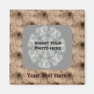 Sepia Peony Blume Foto Magnet