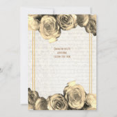 Sepia-Pergament-Hochzeit Einladung (Rückseite)
