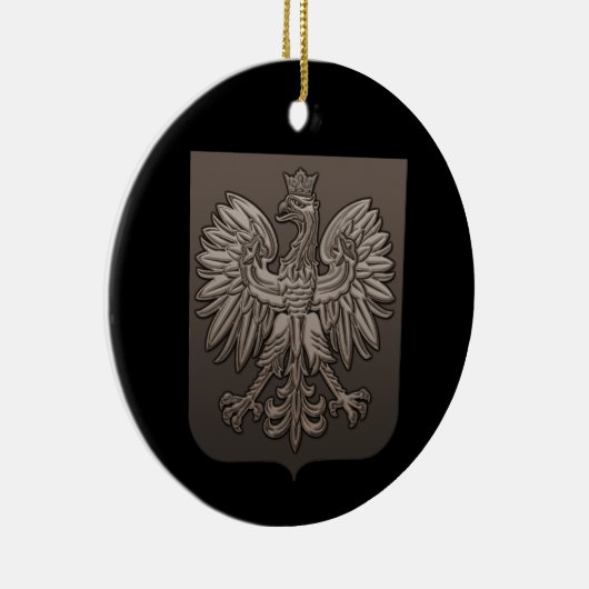 Sepia-polnisches Eagle-Schild Keramikornament (Rechts)