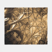 Sepia Portugiesische Architektur Fleecedecke (Vorderseite (Horizontal))