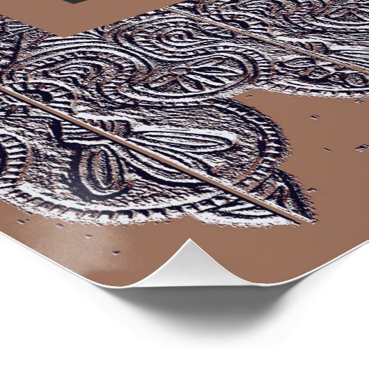 Sepia Poster mit Artemis Skulptur (Ecke)