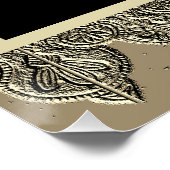 Sepia Poster mit Vintager Tänzerin (Ecke)