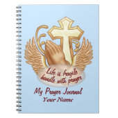 Sepia Prayer Hands Christlich Notizblock (Vorderseite)