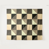 Sepia Quadrangles Tapestry Wandteppich (Vorderseite (Horizontal))