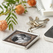 Sepia-Rahmen Schlüsselanhänger (Seite)