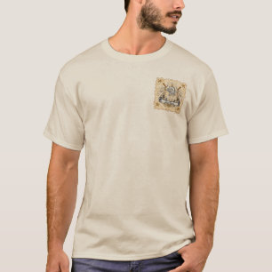 Sepia-Ritter Schild Nachname T-Shirt