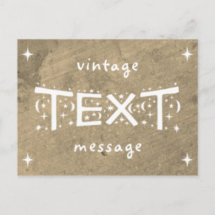 Sepia Rock Vintage Textnachricht Postkarte