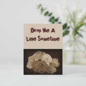 Sepia Rose Bouquet Postkarte (Stehend Vorderseite)