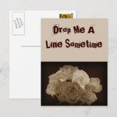 Sepia Rose Bouquet Postkarte (Vorne/Hinten)