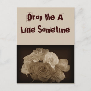 Sepia Rose Bouquet Postkarte