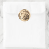 Sepia-Rose, danke Runder Aufkleber (Tasche)