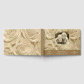 Sepia Rose Fotovorlage Goldenes Jahr Gästebuch (Voll)