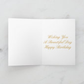 Sepia Rose Happy 83. Karte (Innenseite)