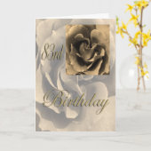 Sepia Rose Happy 83. Karte (Gelbe Blume)