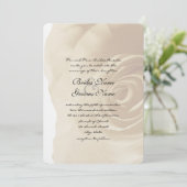 Sepia Rose Hochzeit Einladung (Stehend Vorderseite)