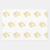 Sepia Rose Wrapping Paper Set Geschenkpapier Set (Vorderseite 3)