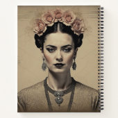 Sepia-Rosen-Muse-Notebook Notizblock (Rückseite)