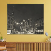 Sepia San Francisco Night City Leinwanddruck (Insitu (Wohnzimmer))