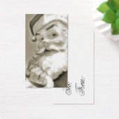 Sepia Santa Gift Tag Business Card (Schreibtisch)