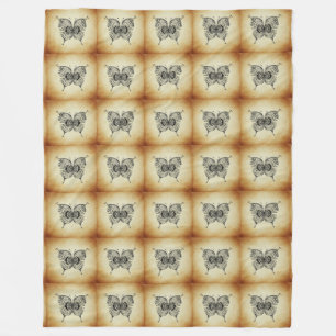 Sepia-Schmetterlingsflügel-Muster anpassen Mädchen Fleecedecke