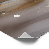 Sepia schneit in der City Street Poster (Ecke)