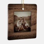 Sepia schwarz-braun-Granitstein Keramikornament (Rechts)