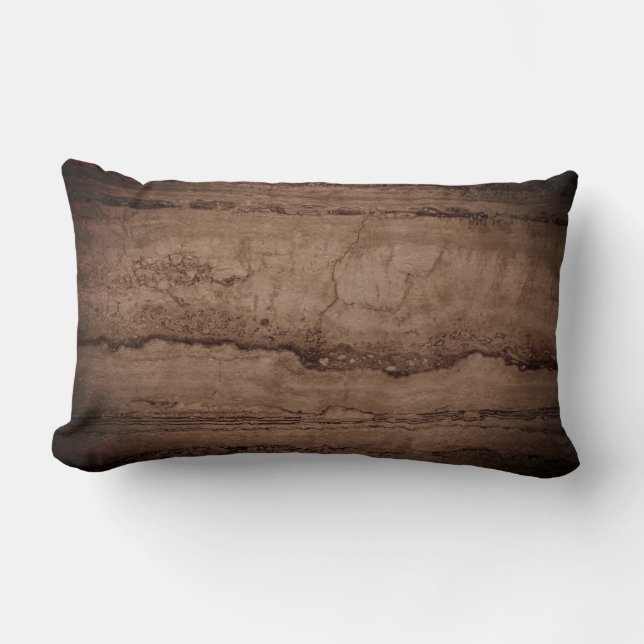 Sepia schwarz-braun-Granitstein Lendenkissen (Vorderseite)