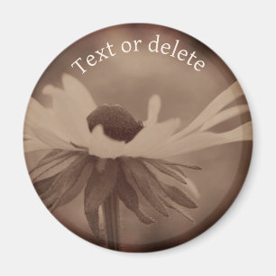 Sepia Schwarzäugige Susanne-Blume Personalisiert Magnet