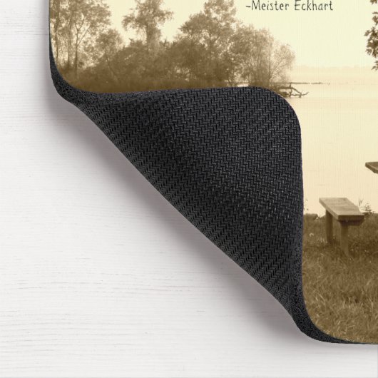 Sepia See-Szene und Zitat Mousepad (Ecke)