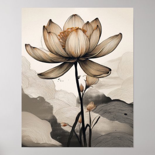 Sepia Serenity Poster (Vorne)