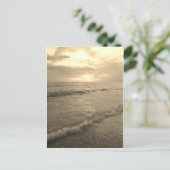 Sepia-Sonnenuntergang Postkarte (Stehend Vorderseite)