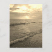 Sepia-Sonnenuntergang Postkarte (Vorderseite)