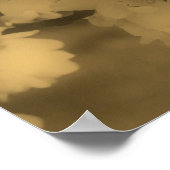 Sepia Spring Blume blüht teilweise Farbe Poster (Ecke)