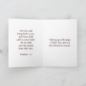 Sepia Stain Glass Weihnachtskarte Feiertagskarte (Innenseite)