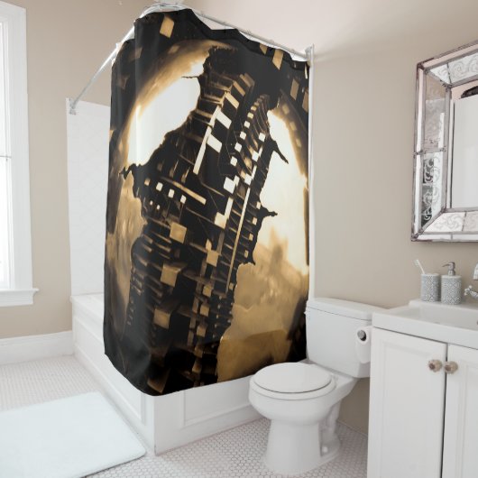 Sepia Steampunk Duschvorhang (Beispiel)