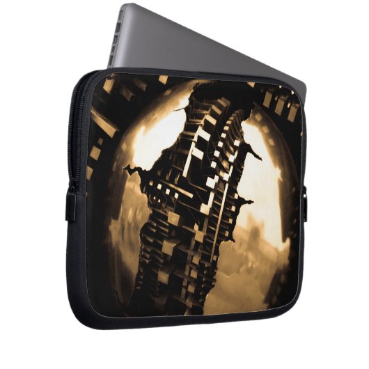 Sepia Steampunk  Laptopschutzhülle (Vorne Rechts)