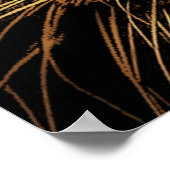 Sepia Sumatran Borneo Tiger Eye Artwork Poster (Ecke)