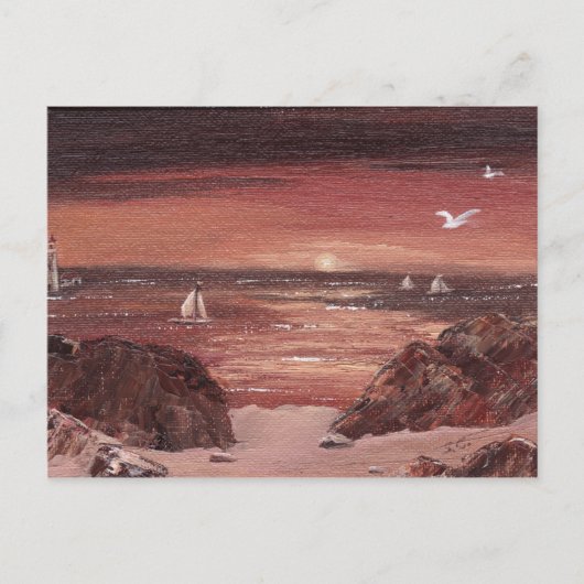 Sepia Sunsets Postcard Postkarte (Vorderseite)