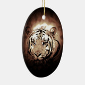 Sepia Tiger Keramikornament (Rechts)