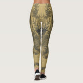 Sepia Tiger und Bamboo Leggings (Rückseite)