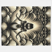 "Sepia-Tinted Mermaid Elegance - Vintag Fantasy" Fleecedecke (Vorderseite (Horizontal))