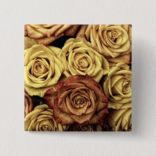 Sepia Tinted Rose Button (Vorderseite)