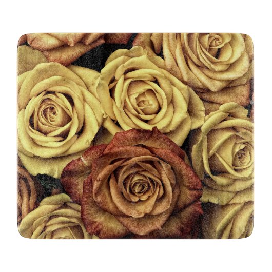 Sepia Tinted Rose Schneidebrett (Vorderseite)