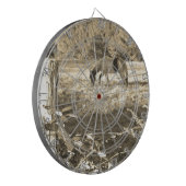 Sepia ton Brown Pferd und Zaun Dartscheibe (Vorderseite Links)