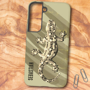 Sepia-Ton-Mosaik-Gecko-Vorlagenname Samsung Galaxy Hülle