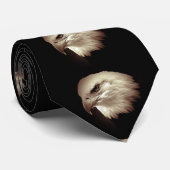 Sepia Tone Bald Eagle Head Neckwear Krawatte (Gerollt)